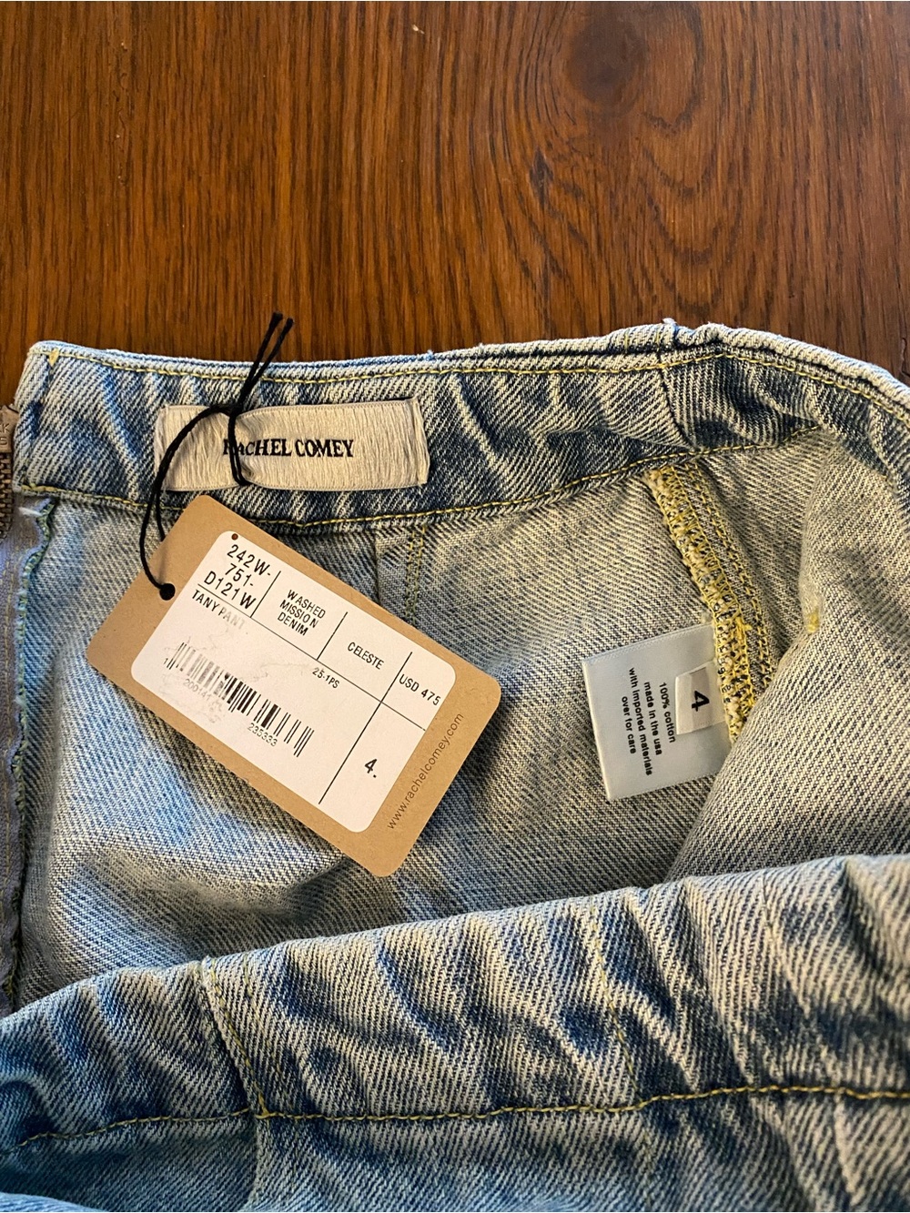 NWT Rachel Comey Tany Pant Washed Mission Denim CURRENT STYLE - Picture 7 of 11